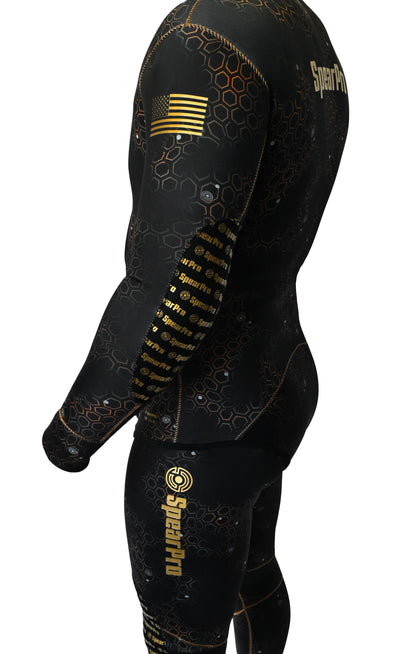 SpearPro Golden Cabrilla Mens Wetsuit - 3mm Titanium Lined