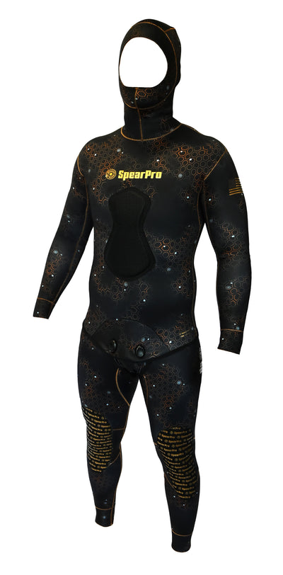 SpearPro Golden Cabrilla Mens Wetsuit - 3mm Titanium Lined