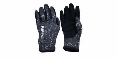 Riffe Amara Digi-tek© camo pattern and Vortex© camo  - Neoprene Gloves