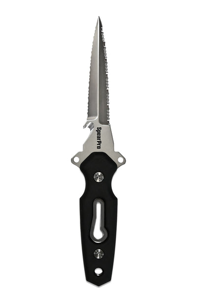 SpearPro Ranger GR Double Serrated 4.5" Stainless Steel Dive Knife Polished