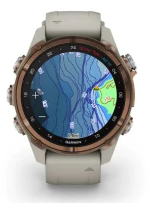 GARMIN DESCENT MK3I – 43 MM BRONZE PVD TITANIUM WITH FRENCH GRAY SILICONE BAND