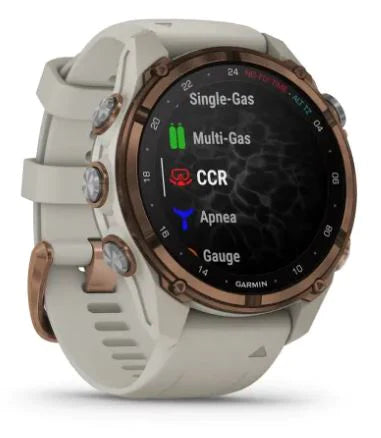 GARMIN DESCENT MK3I – 43 MM BRONZE PVD TITANIUM WITH FRENCH GRAY SILICONE BAND