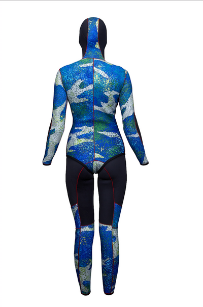 PoloSub Lined Open Cell Blue Camo Womens Wetsuit 5.5mm